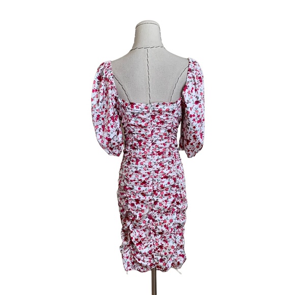 For Love Lemons Melrose Dress Floral Ruched Dress Medium - Picture 7 of 16